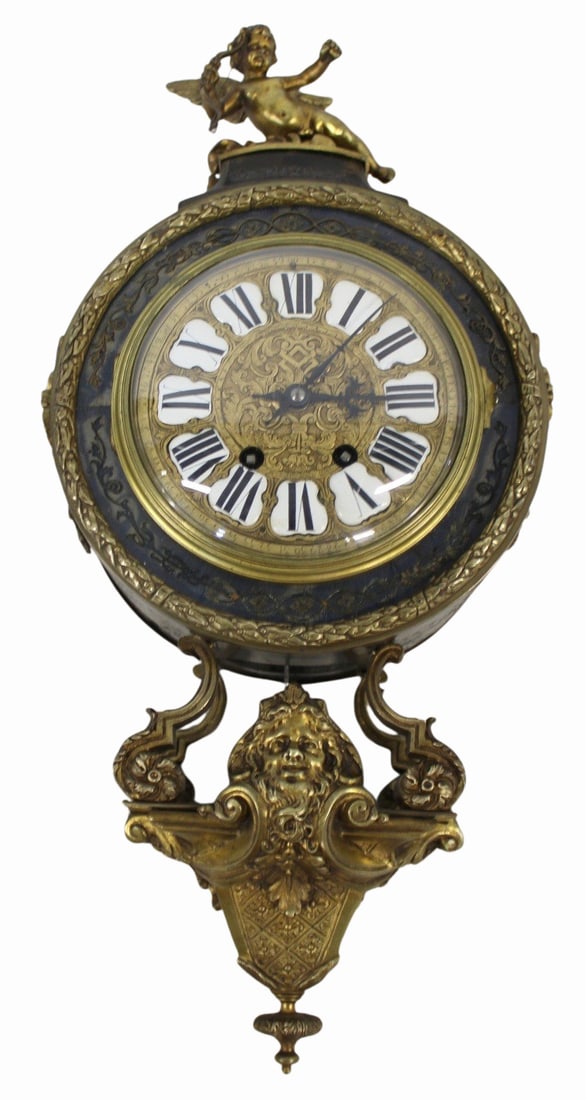 Antique French Gilt & Patinated Bronze Clock . (1 of 12)