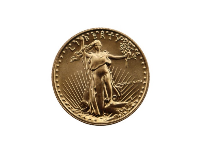 BULLION. 1988 $5 American Gold Eagle Coin. (1 of 2)