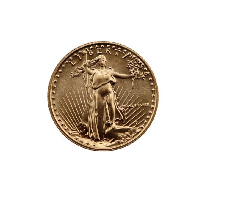 BULLION. 1988 $5 American Gold Eagle Coin. (1 of 2)