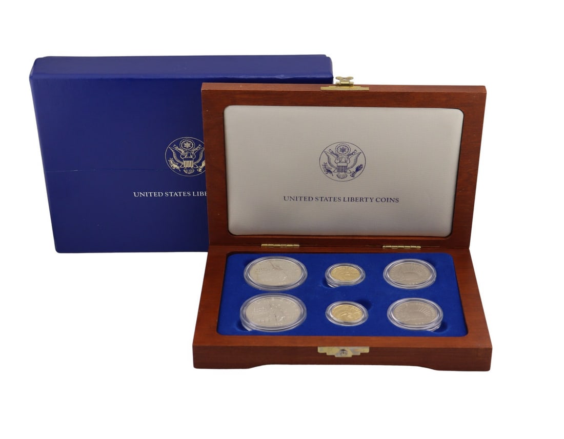 NUMISMATICS 1986 6-Coin Commem Statue of Liberty (1 of 15)