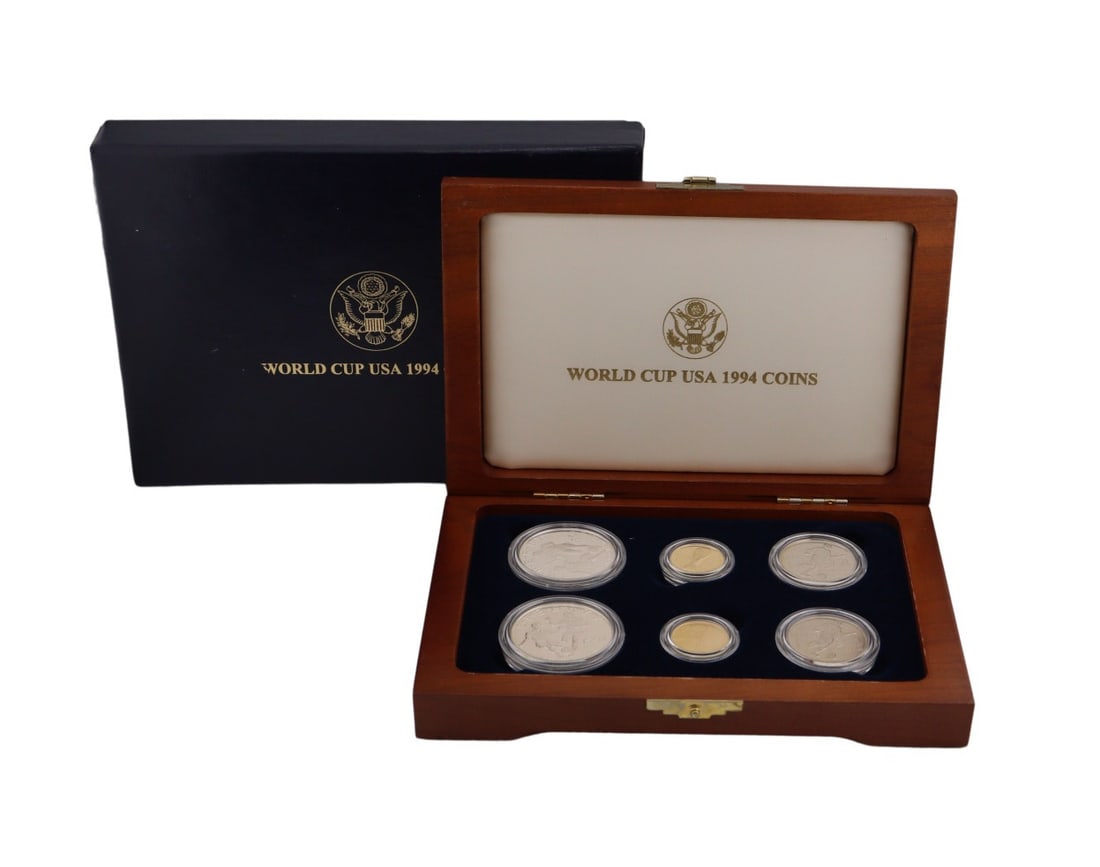 NUMISMATICS 1994 6-Coin Commem World Cup BU & (1 of 15)