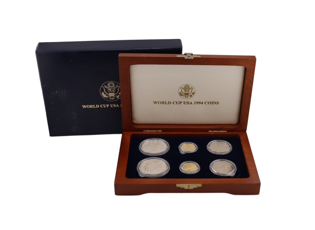 NUMISMATICS 1994 6-Coin Commem World Cup BU & (1 of 15)