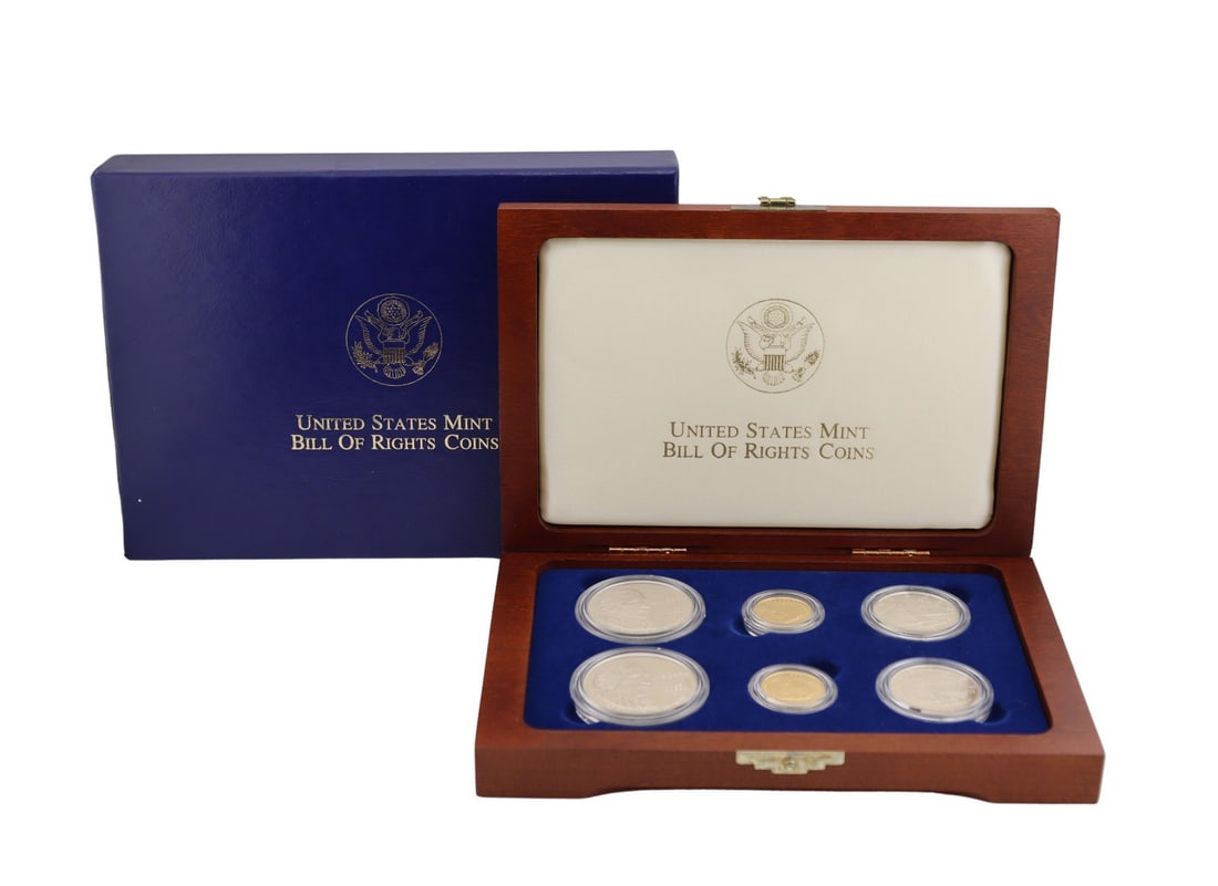 NUMISMATICS 1993 6-Coin Commem Bill of Rights BU & (1 of 15)