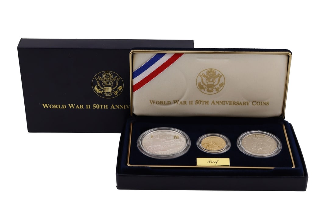 NUMISMATICS 1991-1995 3-Coin World War II Proof (1 of 9)