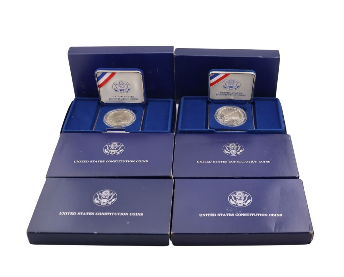 NUMISMATICS (6) 1987 $1 Constitution Commem Silver (1 of 9)