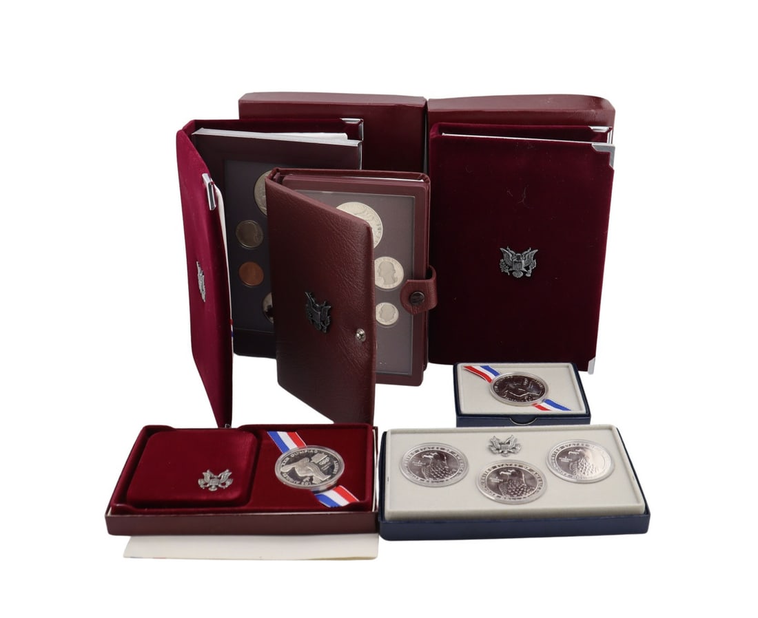 NUMISMATICS (8) 1983 - 88 $1 Olympic Commem Silver (1 of 13)