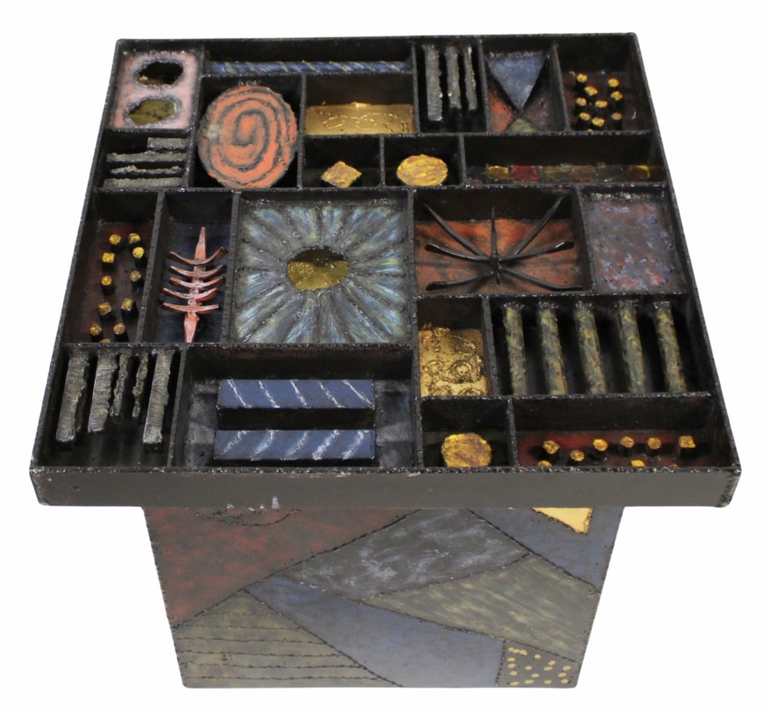 Paul Evans Style Patinated Sculptural Stand (1 of 8)