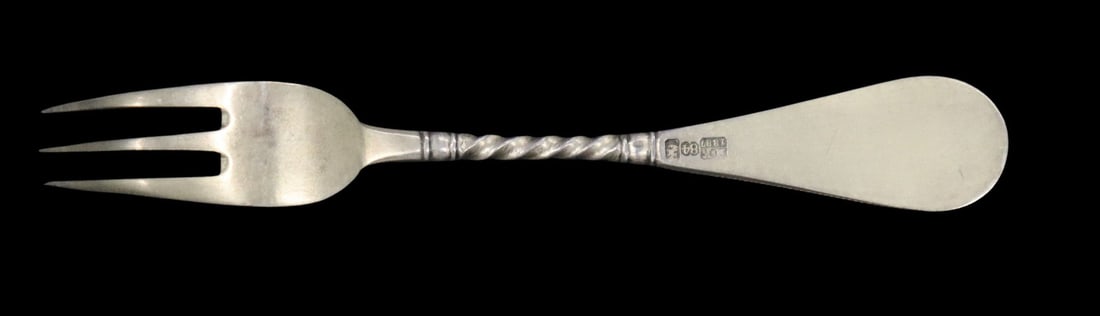 SILVER Assorted Russian Silver and Enamel Flatware - 12