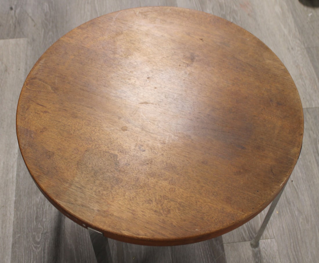 Midcentury Chrome Legged Table . - 2