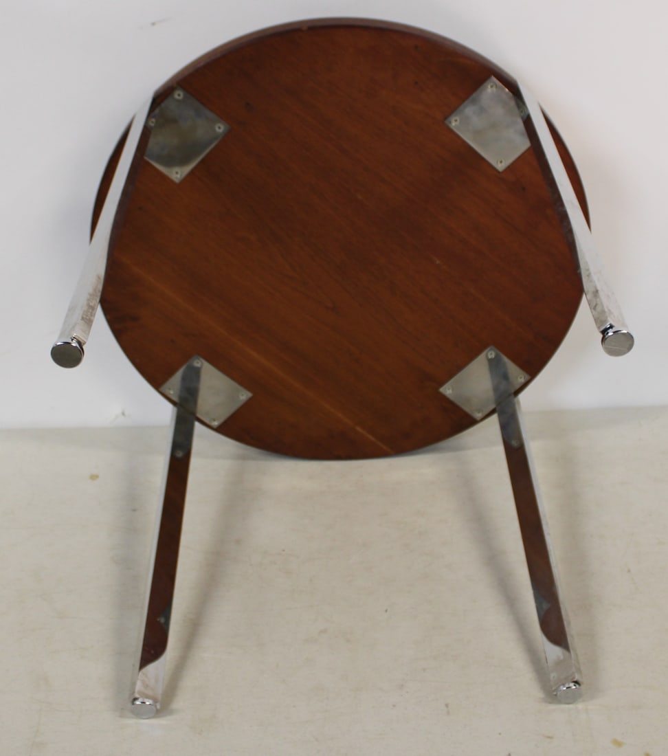 Midcentury Chrome Legged Table . - 3