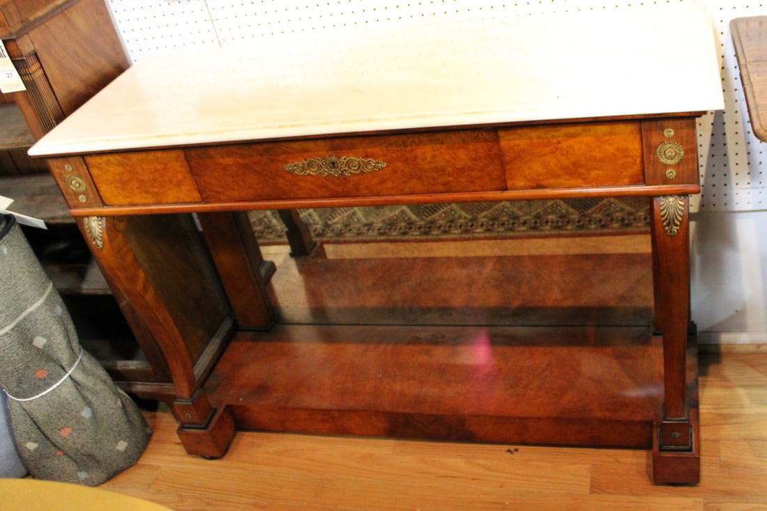 Antique Marbletop Empire Style Console . (1 of 7)