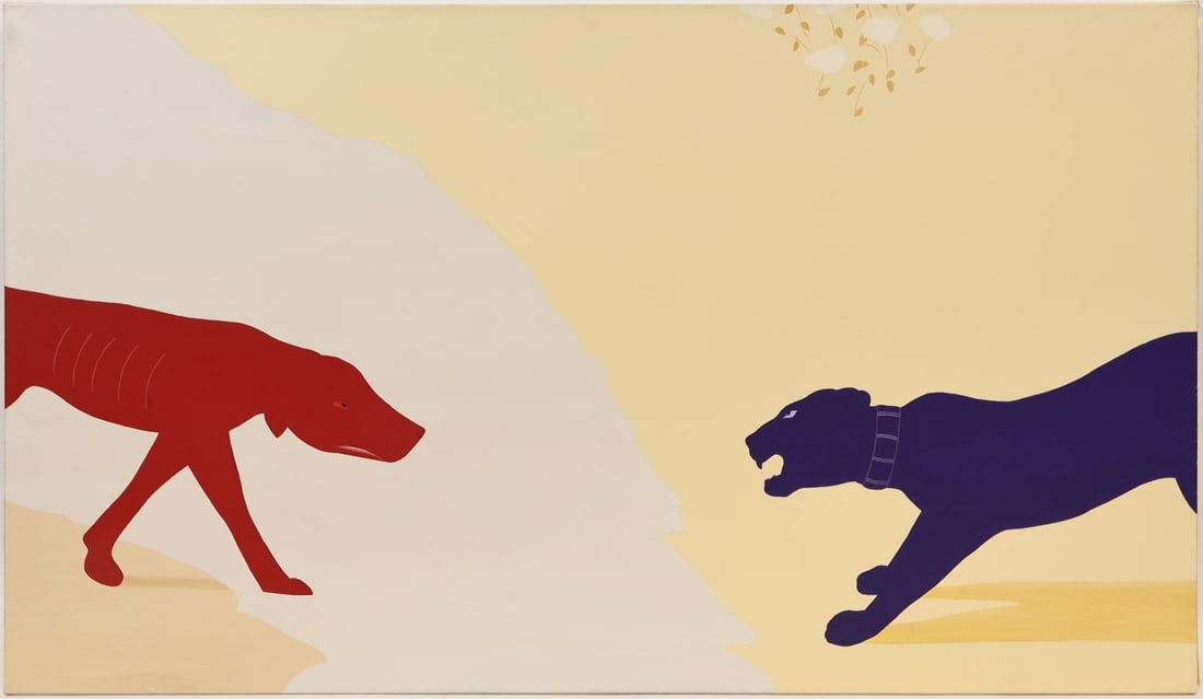 PETER GOLFINOPOULOS (AMERICAN, 1928-2024).: '#126 The Stream II'. 1989. Oil on canvas. Verso: Signed on canvas flap. Titled and dated on stretcher bar. Property from a Manhattan, NY collection. Dimensions: 47" h x 80" w. (unframed).