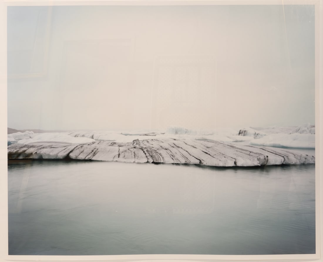 MICHAEL HALL (NEW ZEALANDER, B. 1965).: 'Glacier'. Photograph. Property of a Manhattan, NYC collection. Dimensions: Sheet: approx. 44" h x 55" w. Frame: 50" h x 61.5" w.