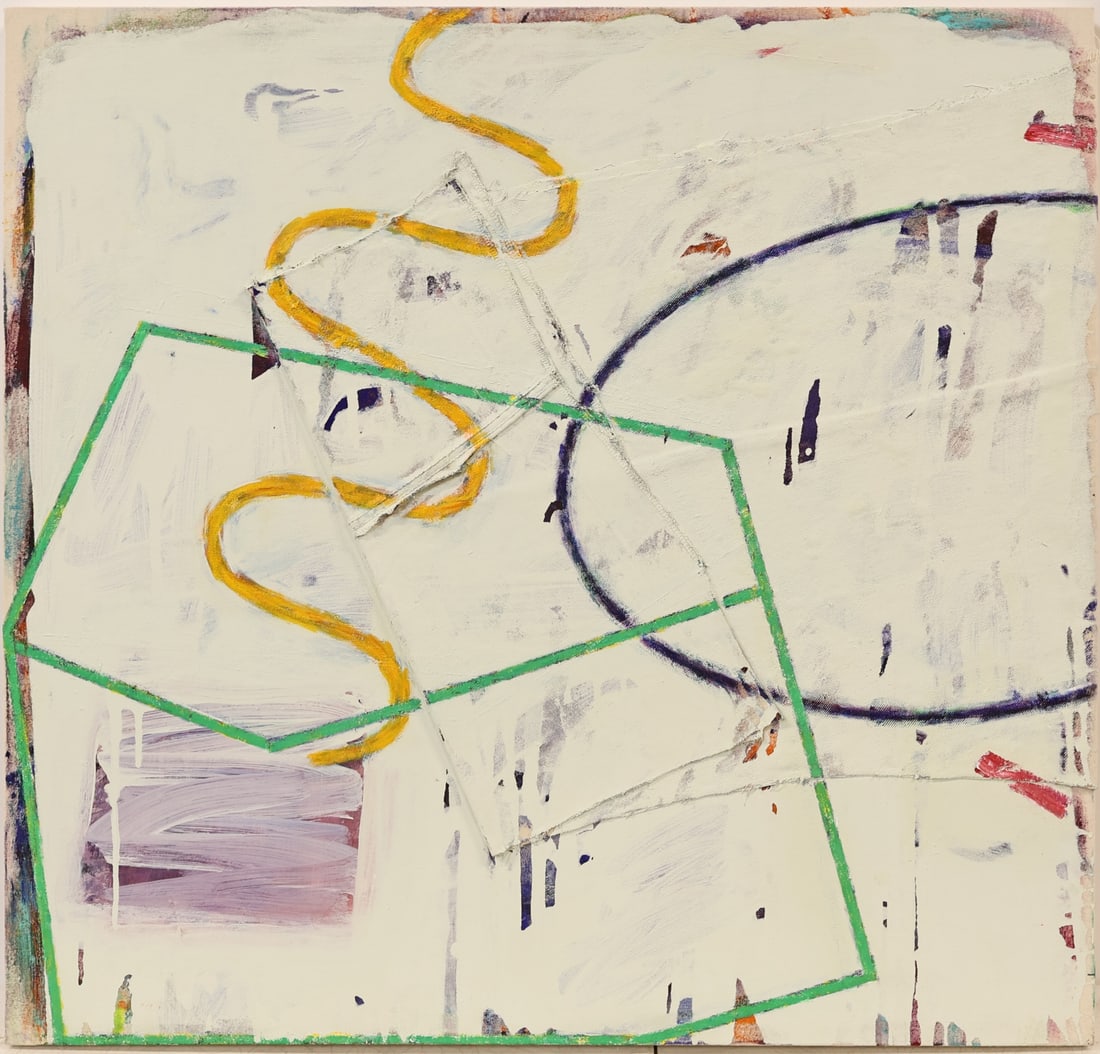 BYOUNG OK MIN (KOREAN, B. 1941).: Untitled N6 (Purple Loop). 2006. Acrylic and laminated canvas on canvas. Verso: Signed and dated on canvas. Artist Label. Property from a Manhattan, NYC, Korean Fine Art Collection. Dimensions: 32&quo