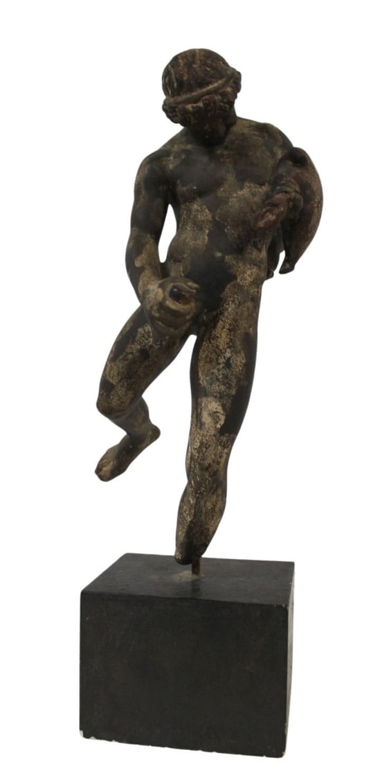 After Sabatino de Angelis, Faun Sculpture: Well executed and looks to be patinated plaster? From a Larchmont, NY estate. - Dimensions: 25" h