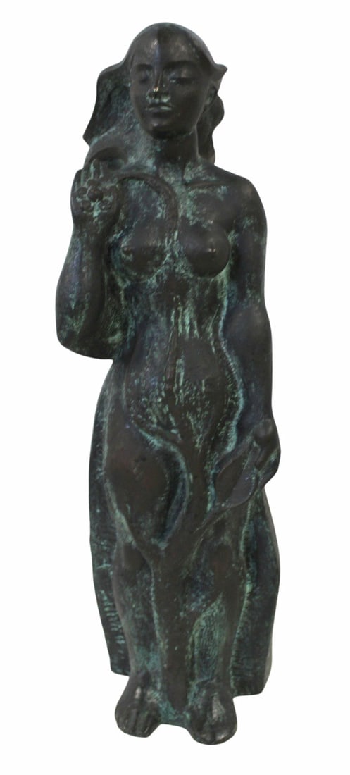 UNSIGNED. Large Patinated Bronze Sculpture (1 of 7)