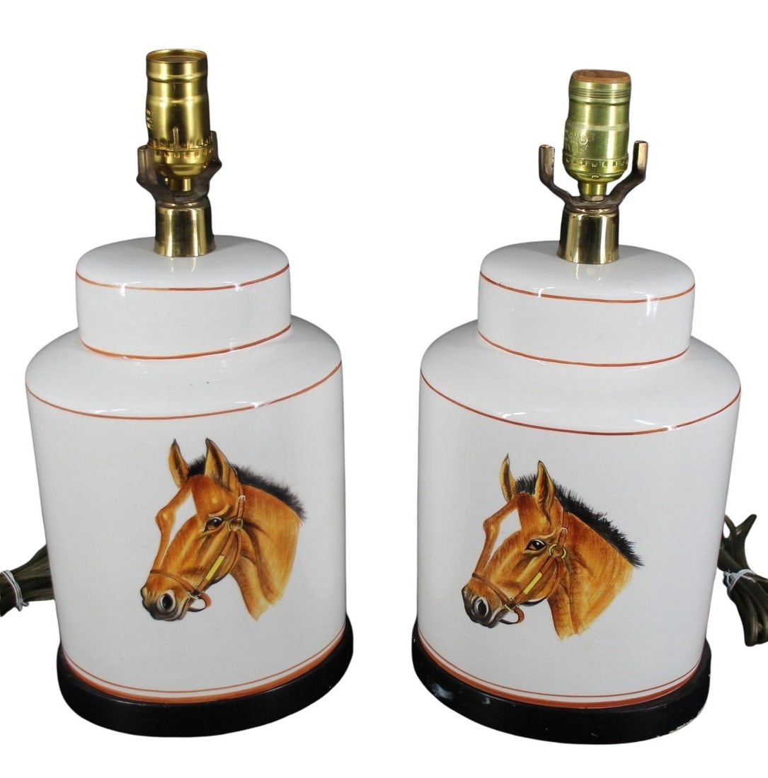 A Pair of Lamps With Horse Heads Abercrombie Style (1 of 5)