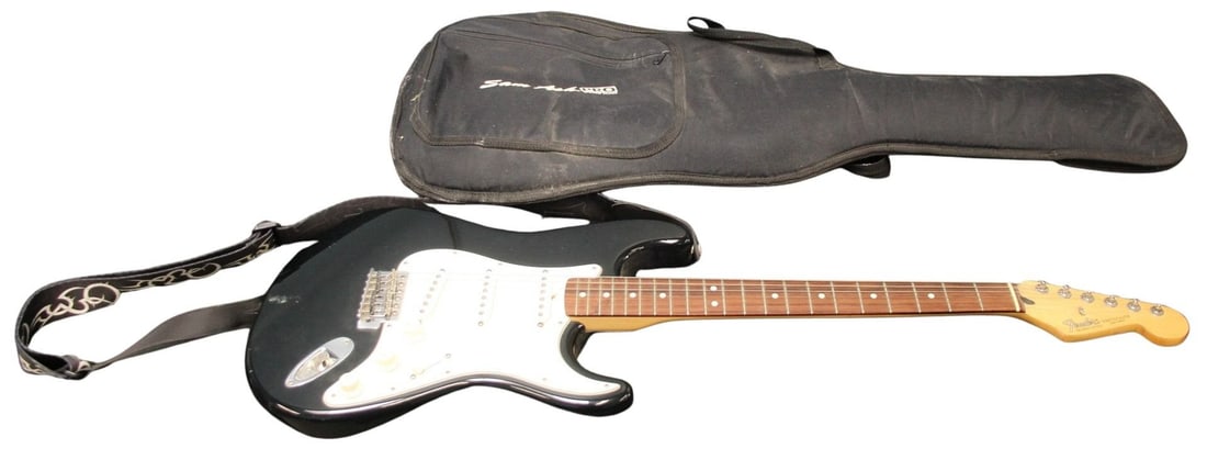Modern Fender Stratocaster Guitar Black & White (1 of 7)