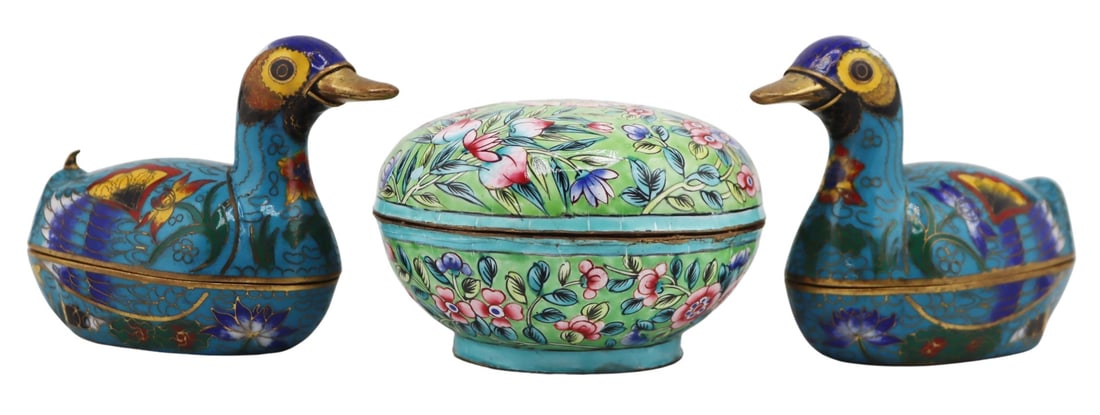 Chinese Enamel Decorated Objects Grouping. (1 of 9)