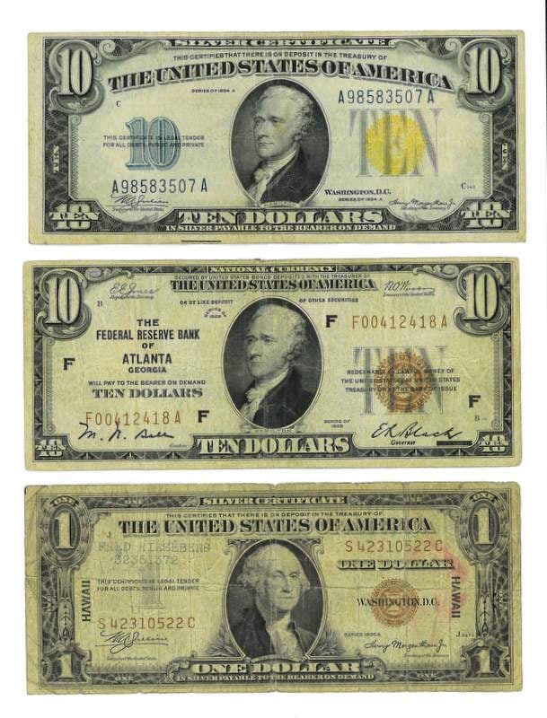 NOTAPHILY (3) Assorted Notes Incl. Emergency Issue (1 of 7)