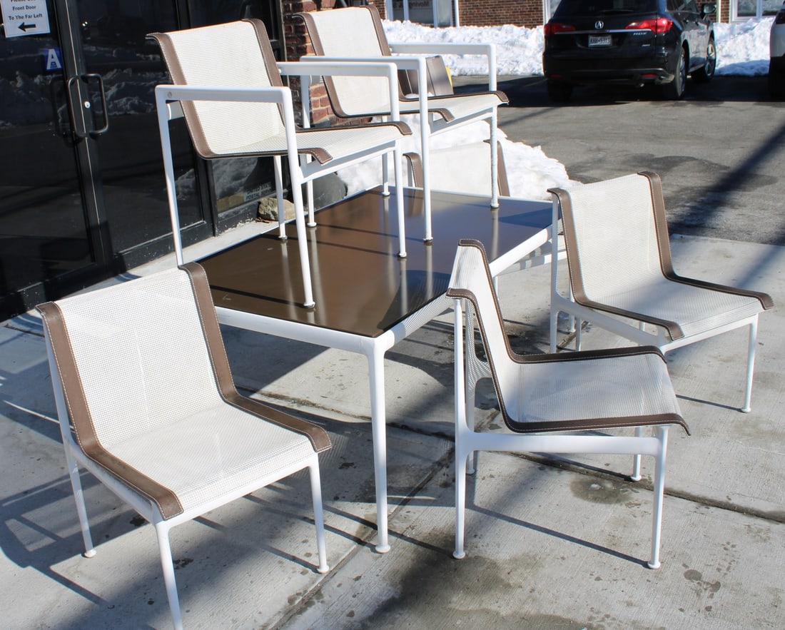 Richard Schultz Dining Table and 6 Chairs. - 4