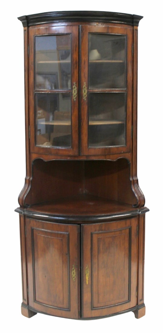 18/19th Century Continental 2 Piece Corner Cabinet (1 of 8)