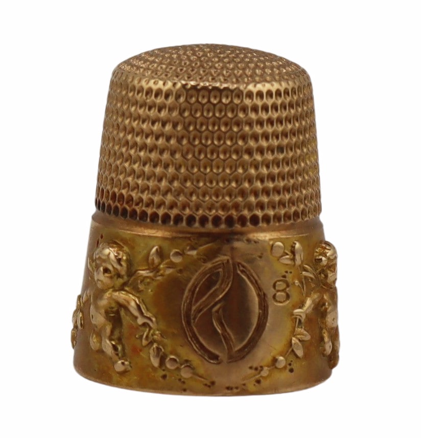 GOLD. Simon Bros. 14kt Gold Thimble. (1 of 7)