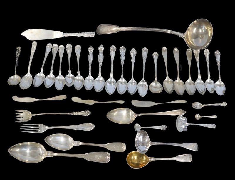SILVER. Huge Assorted Sterling Flatware Group. (1 of 10)