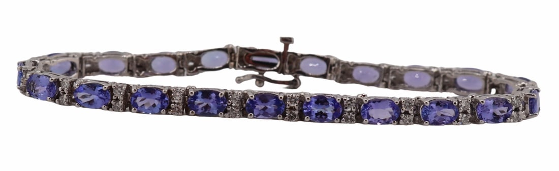 JEWELRY. 14kt Gold, Tanzanite, and Diamond Line (1 of 10)