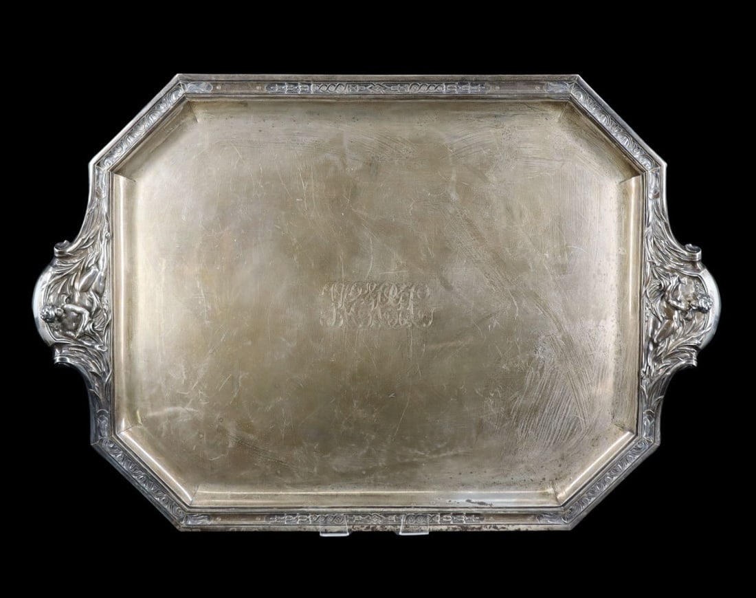 SILVER. Finest Quality French .950 Silver Tray (1 of 9)