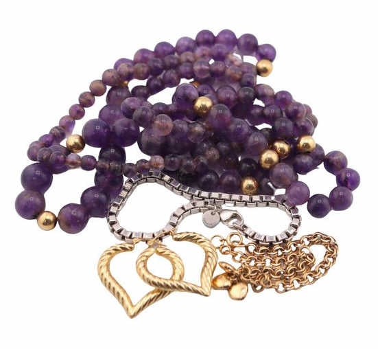 JEWELRY. Assorted Gold and Sterling Jewelry. (1 of 12)