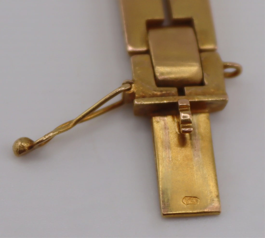 JEWELRY. Continental Gold Ruby & Diamond Bracelet. - 7