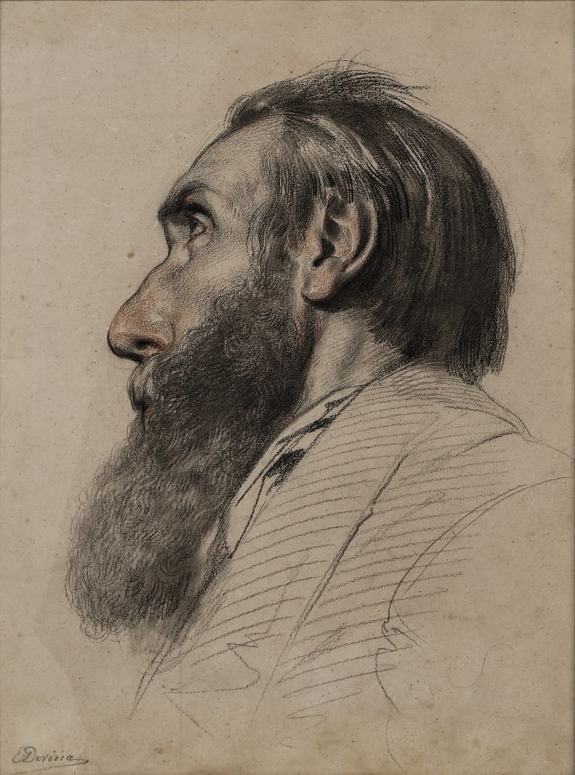 EUGENE DEVERIA (FRENCH, 1805-1865). (1 of 5)