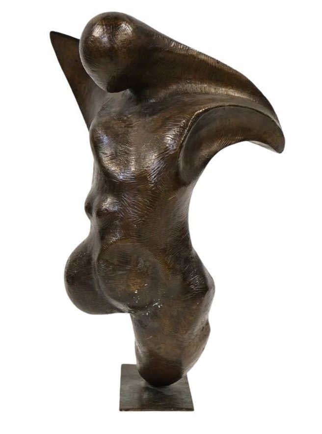 ERWIN BINDER (AMERICAN, 1934-1993).: 'Transcendence of Man'. 1976. Bronze. Signed, dated, and numbered '4/10' lower inside leg. Property of a Mamaroneck, NY collection. Dimensions: 28.50" h x 10.75" w 17" d.