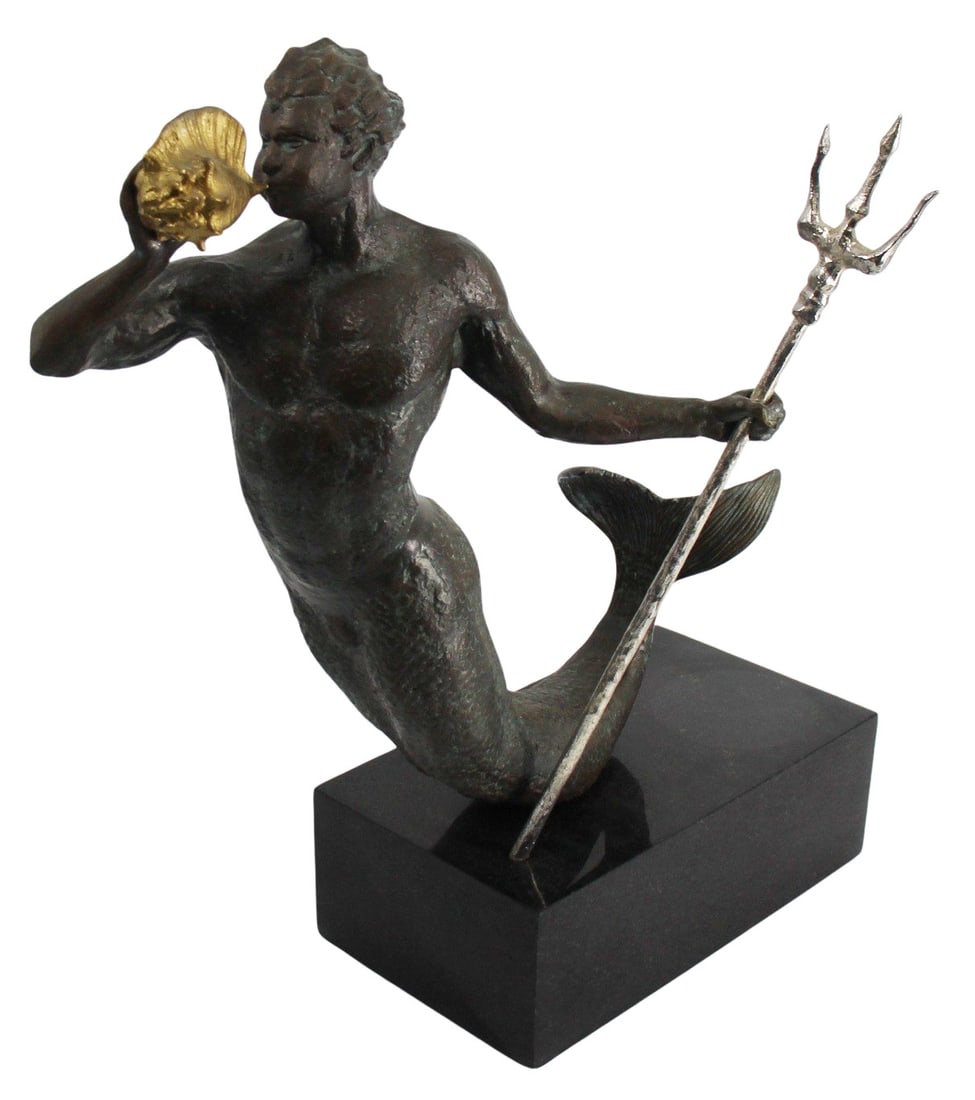 Michael Aram Bronze "Triton" Sculpture (1 of 8)