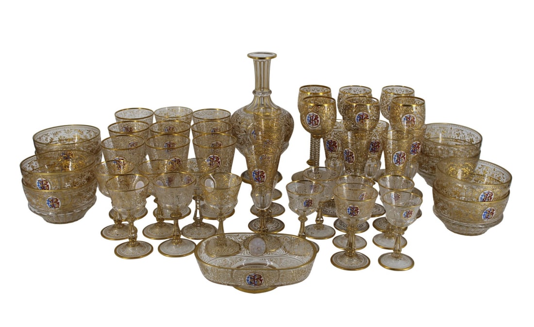 Fantastic Set of European Gilt & Enameled Glasses (1 of 7)