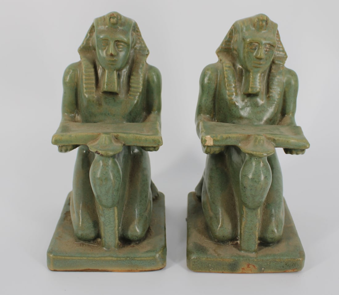 FULPER Signed Bookends & Frog. - 4