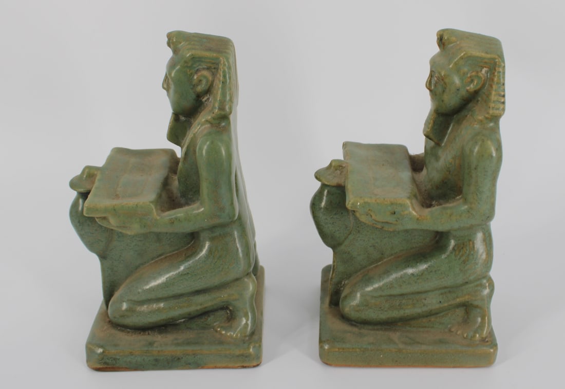 FULPER Signed Bookends & Frog. - 5