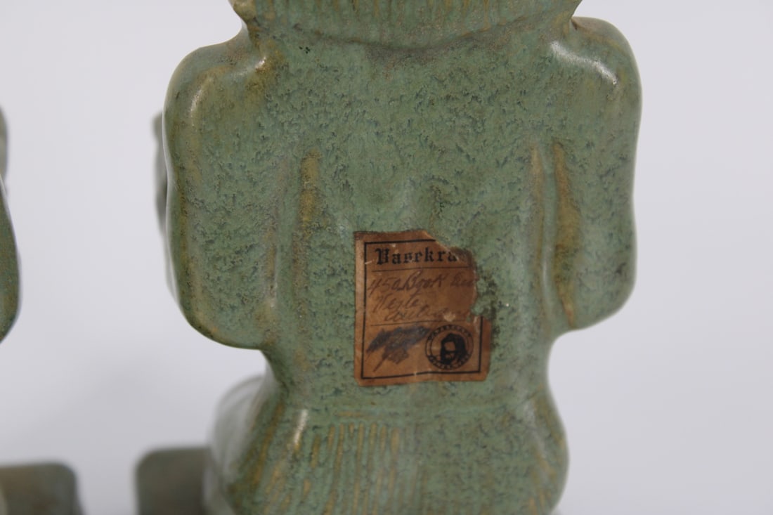 FULPER Signed Bookends & Frog. - 7