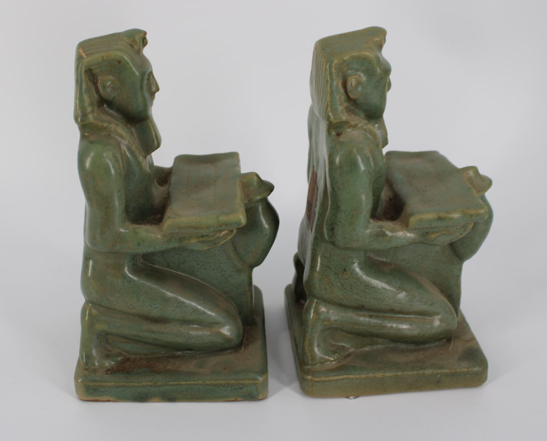 FULPER Signed Bookends & Frog. - 8