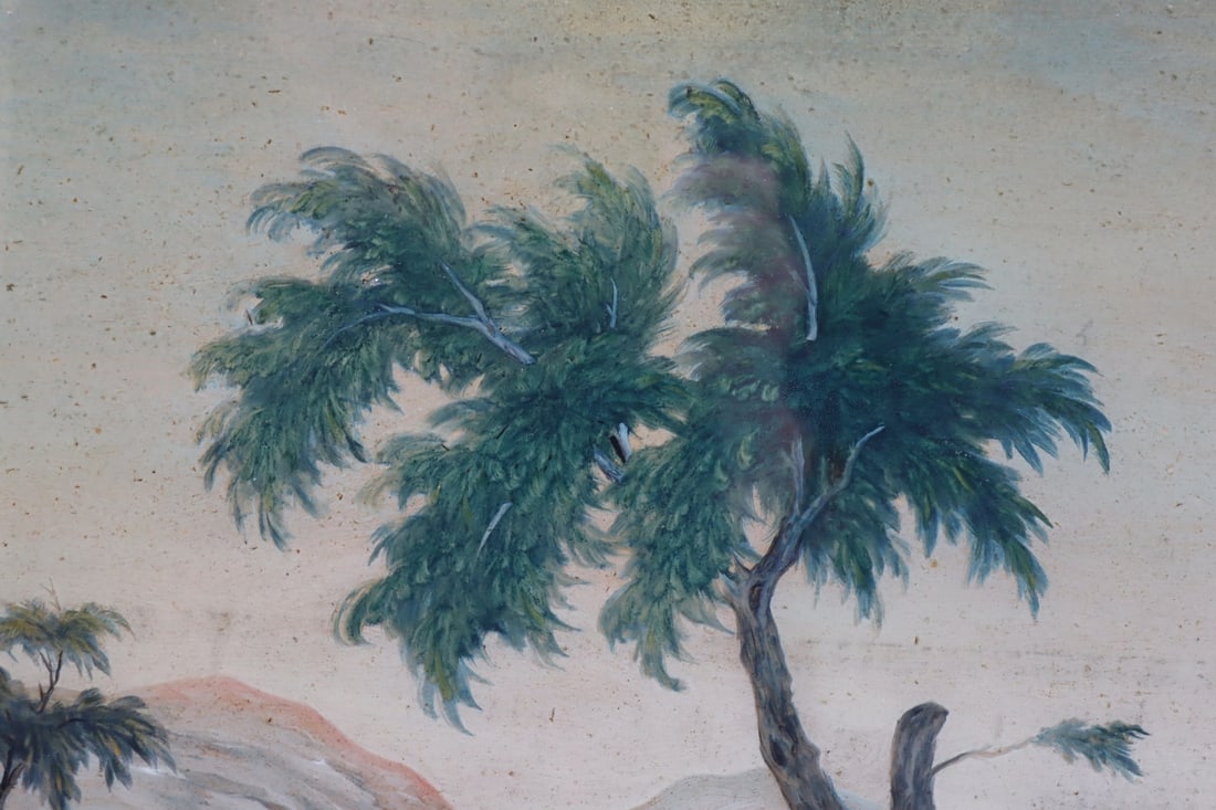 Chinese Export Reverse Painted Landscape Scene. - 7