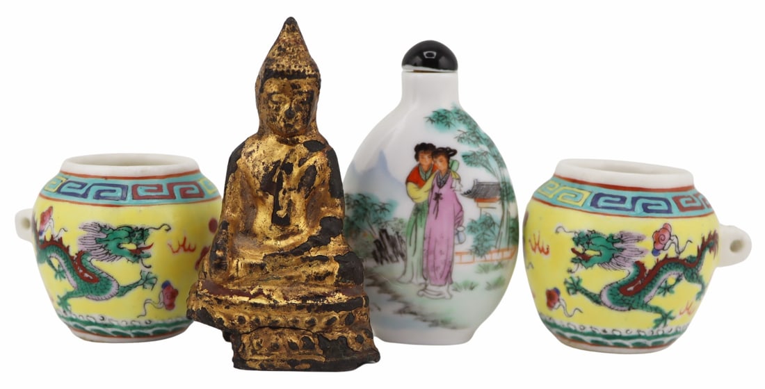 Collection of (4) Asian Cabinet Items. (1 of 9)