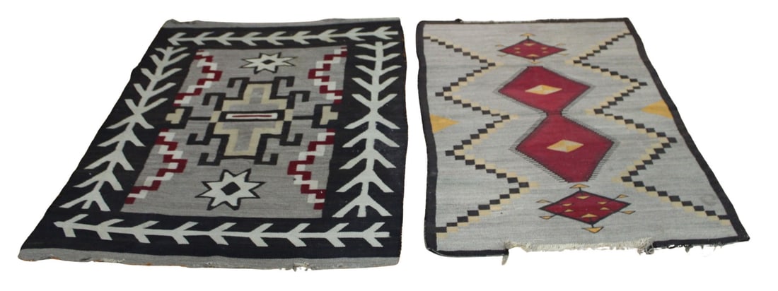 Lot Of 2 Antique Navajo Carpets. (1 of 11)