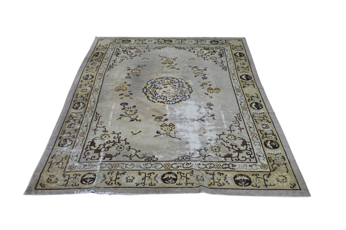 Antique & Finely Hand Knotted Chinese Style Carpet (1 of 11)