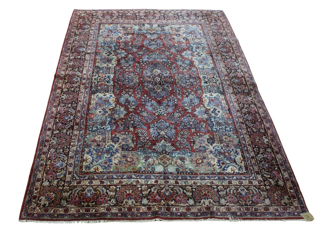 Vintage And Finely Hand Knotted Sarouk Carpet (1 of 7)