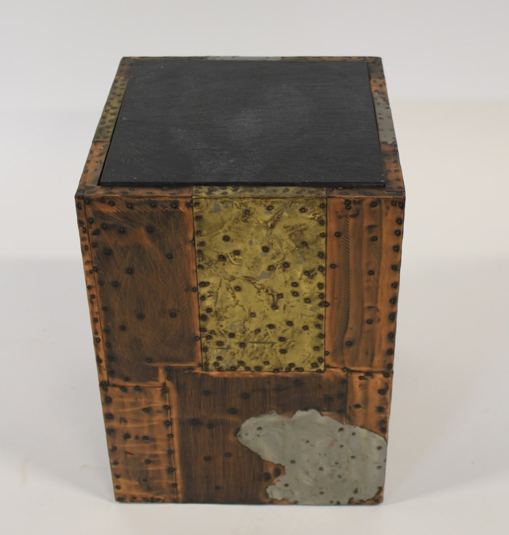 Midcentury Paul Evans Slate Top Cube Table. - 2