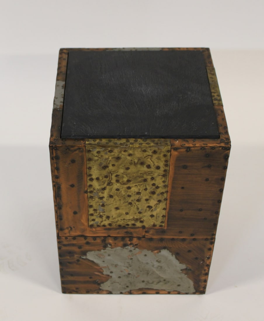 Midcentury Paul Evans Slate Top Cube Table. - 3