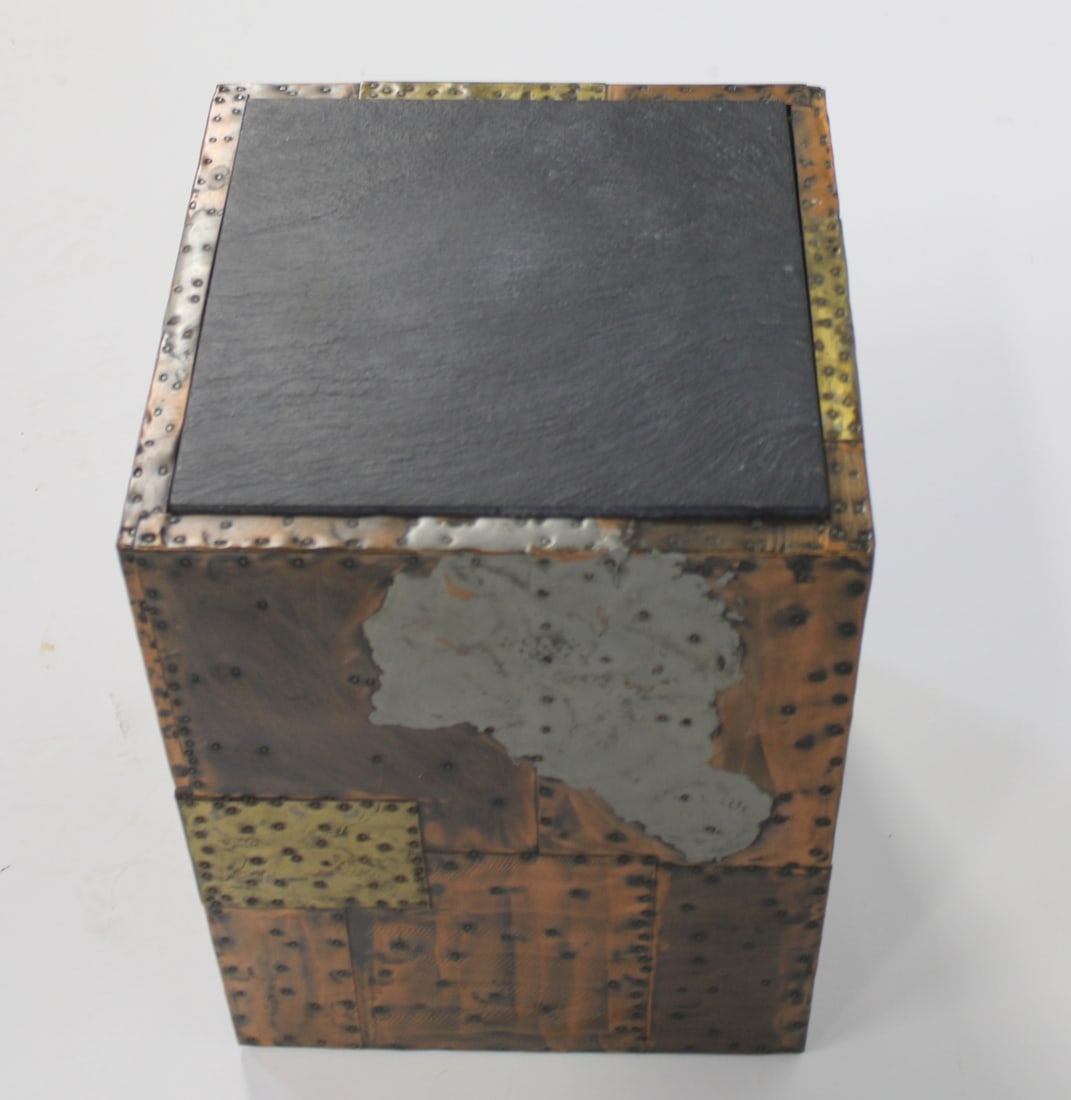 Midcentury Paul Evans Slate Top Cube Table. - 7
