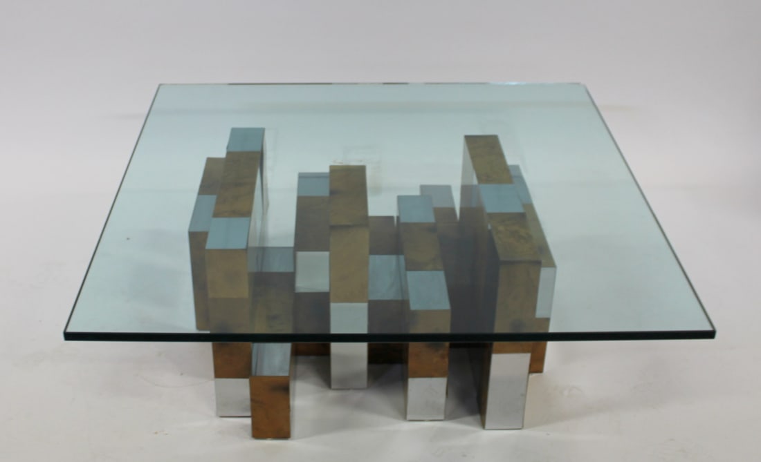 PAUL EVANS Signed Midcentury Cityscape Burl. - 2