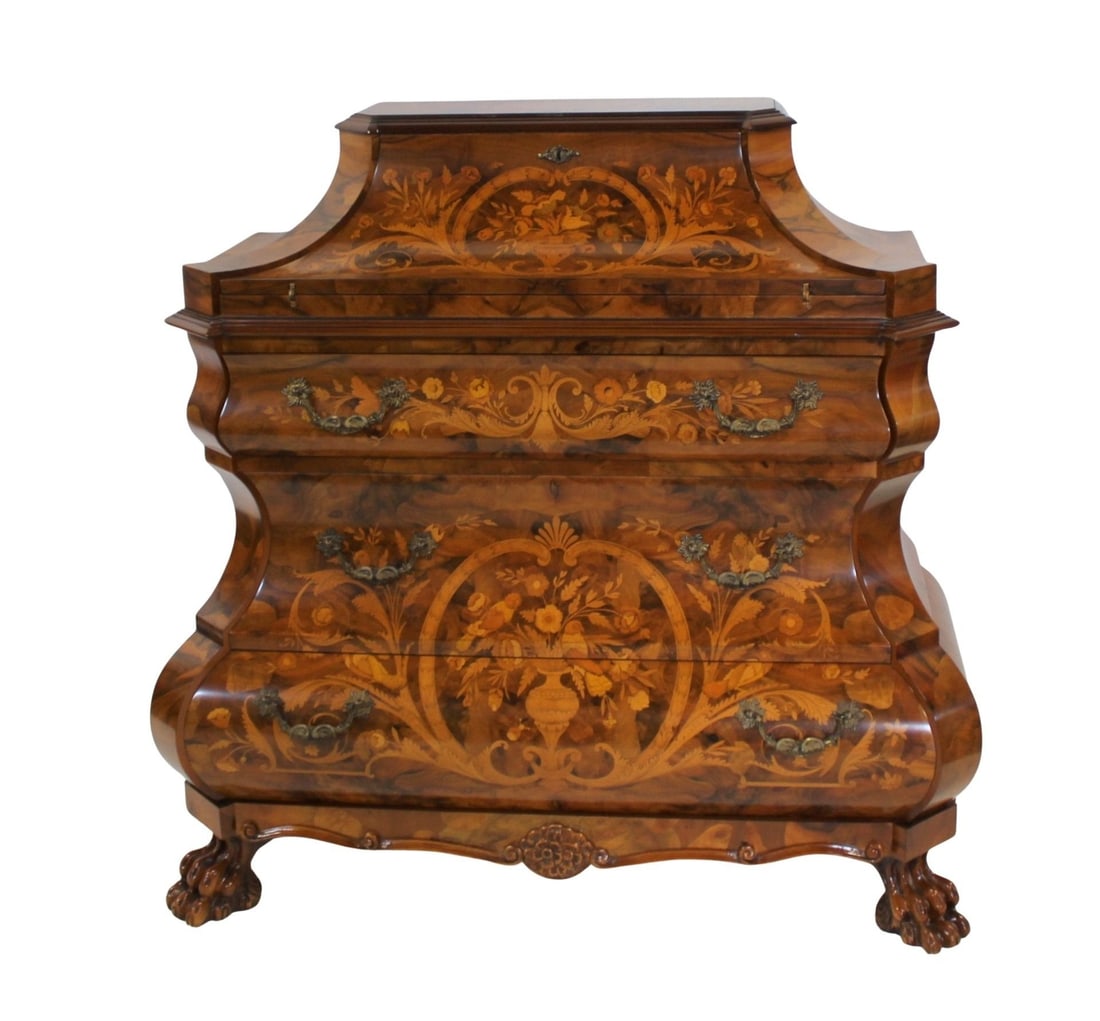 Fine Quality Dutch Marquetry Inlaid Drop Front (1 of 11)